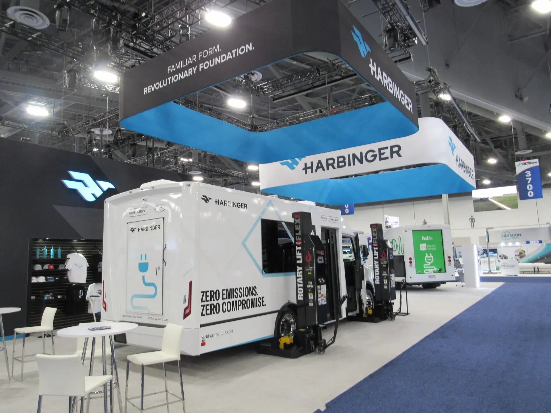 Hospitality and coffee bar area in the Harbinger ACT Expo activation