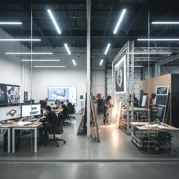 full-service exhibit house, design, engineering, and fabrication under one roof