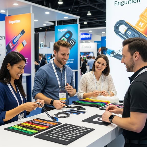 Modular exhibits, interchangeable graphic panels and engagement zones
