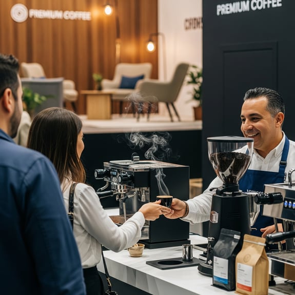 Coffee aroma in trade show exhibit
