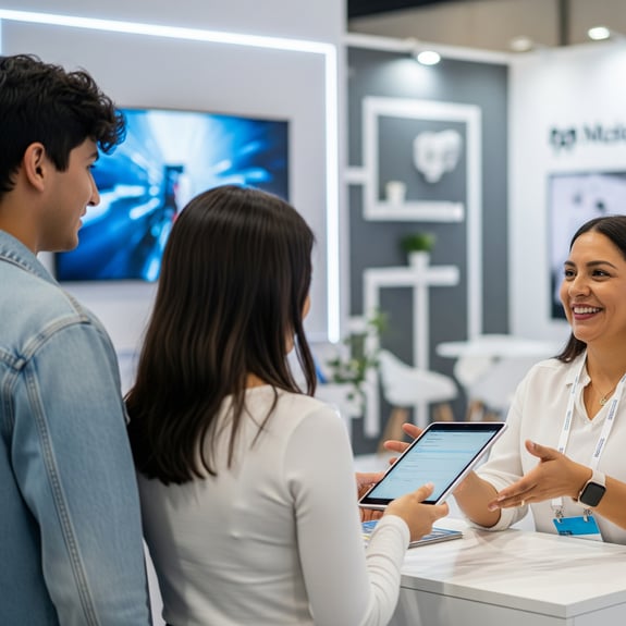 Modern tradeshow experiential exhibit