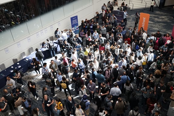 Crowded conference venue 